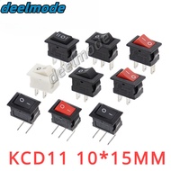 KCD11 switch 10*15 mm mini button switch ON-OFF/ON-OFF-ON 2 pins/3 pins 3A 250VAC/6A 125VAC 10x15mm 