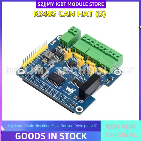 Raspberry Pi 4B isolated dual RS485+CAN expansion board module with power isolation and other protec