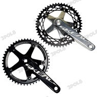 Skeace Crank 165mm Crankset Fixed Gear Bike Fixie Square Type BB 144BCD 48T 49T