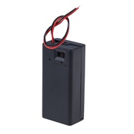 thewoodfamer 9V Volt PP3 battery holder box dc case w/ wire lead on/off switch cover
 EN