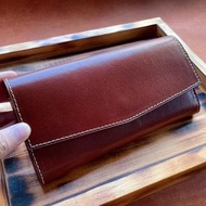 【VULCAN 信封拉鍊長夾】義大利植鞣牛革 可自選配色 可壓印燙金