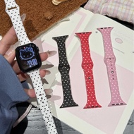 Suitable for Apple Watch Strap Apple Watch1-11/Ultra1-3/SE3 Small Waist Polka Dot Silicone Strap