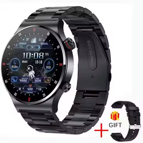 2025 New For VIVO V21 Xiaomi Redmi Note Smart Watch Men AMOLED HD Screen Bluetooth Call GPS Heart ra