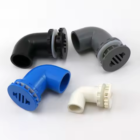 1 PC Fish tank drainage joint, water tank PVC drainage pipe fittings, group tank drainage, Elbow dis