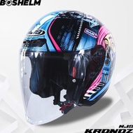 Boshelm Helm Njs Kronoz Cybertroops Glossy Helm Half Face Sni