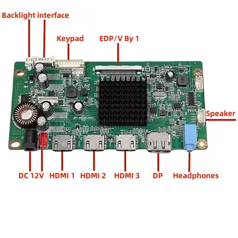 4K LCD Display Controller Board, 4K HD LCD Monitor Controller, DP Base Board for 60Hz, 100Hz, 180Hz,