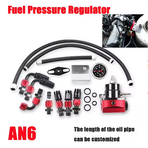 Adjustable FPR AN6 Fitting EFI Fuel Pressure Regulator For 7MGTE MKIII with Hose Line Fittings Oil 1