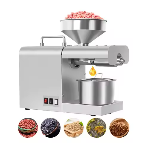 RG-312 Stainless Steel Oil Press 820W Peanut Flax Seed Walnut Kernel Oil Extractor Machine Oil Press
