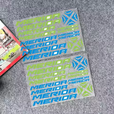 V-Vibrant Red M-Merida Stickers Moto Sticker Auto Body Bumper Windows Motorcycle Laptop Walls Vinyl 