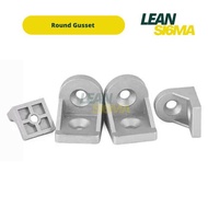 SIKU (ORIGINAL) ALUMINIUM ROUND BRACKET CORNER ROUND ELbow 2020 3030 4040 ROUNDED GUSSET PROFILE