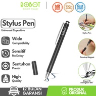 ROBOT RSP02 STYLUS PEN UNIVERSAL 2 IN 1 BLACK CAPACITIVE ANDROID IPAD TAB PEN STILUS TABLET RSP-02