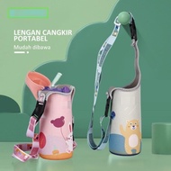 Tas Jinjing Tali Botol Minuman Kemasan Botol Tumbler Thermos Motif Lucu