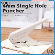 LUCKY-SUQI Single Hole Puncher, 4mm Single Hole Hole Punch|Durable Labor-saving DIY Craft Loose-leaf