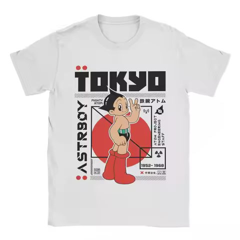 Men's Astroboy Astro Boy T Shirt Anime 100% Cotton Clothes Awesome Short Sleeve O Neck Tee Shirt 4XL