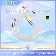 XINHS-77 4 Core หูฟังเงินบริสุทธิ์สายอัพเกรดสายที่สมดุลลวด2.5/3.5/4.4มิลลิเมตรเสียบกับ Mmcx/ 2PIN /Q