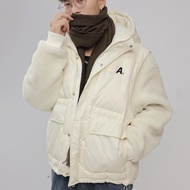 DENIMST 8300 fleece mixed life jacket, lovely style featherJacket, unisex form for couple wear