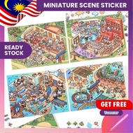 [KW] 3D Scene Sticker | Stiker Landskap Kedai Comel + Puzzle, Hadiah Cute, Scrapbook, Journal – HG 1