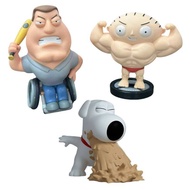 [Ready Stock] 9cm Family Guy Puking Brian Dog Swole Stewie Griffin Joe Swanson Wheelchair Cartoon Fi