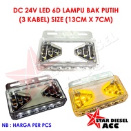 24V CITY LIGHTS TRUCK LIGHTS BUS LIGHTS 6D WHITE LED SQUARE LIGHTS 13CM X 7 CM STREET MODEL