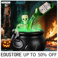 <COD> Witch Cauldron Green Light Sprayer Floating Potion Set Halloween Decoration Skeleton Potion Wi