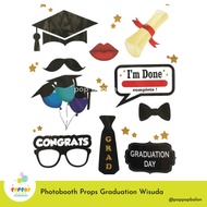 Photo booth Props Graduation Wisuda Congrats