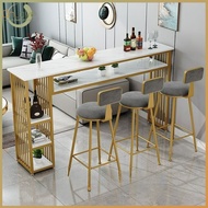 Bar Table Double-Layer Household Back Wall Long Bar Table Bar Table Small Apartment Bar Table Chair 