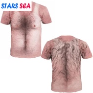 2026 New Funny Muscle T-shirt Tattoo 3D Print T-shirt For Men Funny Holiday Short Sleeve Digital Pri