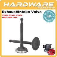 Honda GX390 GX420 GX460 188F 190F 192F 13HP 15HP 18HP IN & EX Valve【2pcs/1set】