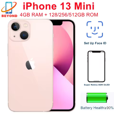 Apple iPhone 13 Mini 13Mini Original 5.4" OLED 128/256/GB ROM A15 Bionic IOS Face ID NFC Unlocked 5G
