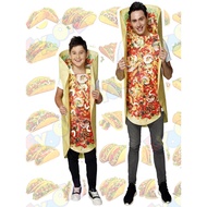 Halloween Children's Evil Funny cos Mexican Taco Chicken Roll Parent-Child Marathon Costume Performa