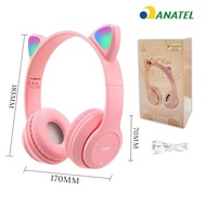 Wireless Bluetooth Cat Headphones with LED for Kittens