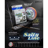 Salted Line X12 Multy Fishing Line Iroly Color 300 Meters braided line x12