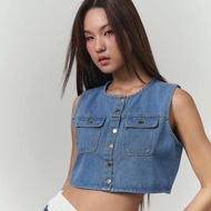 New Collection - Elle Pocket Denim Vest เสื้อกั๊กยีนส์