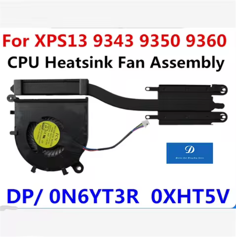 FOR Dell XPS13 9343 9350 9360 P54G Cooling Fan 0XHT5V 06YT3R