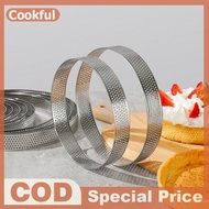 null 5/6/7/8/9/10 CM Perforated Tart Rings With Hole Stainless Steel Tart Bottom Tower Fruit Pie Qui