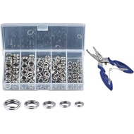 200Pcs 5-9 mm Double Jump Ring for Jewelry Making, Fishing Plier Tool Kit, Stainless Steel Mini Spli
