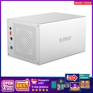 [sgstock] ORICO 5 Bay Hard Drive Enclosure Raid USB3.0 to SATA Aluminum 3.5'' External HDD/SSD Storage Drive Enclosure D