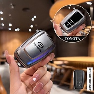 2&3ปุ่ม เคสกุญแจรถ toyota พวงกุญแจรถยนต์ Camry CHR prius corolla altis cross  พวงกุญแจรถ altis เคสกุ