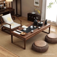 Zen Combination Color Black Walnut Coffee Table Japanese Style Tea Table Chair Tatami Elm Balcony Ta