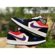 Air Jordan 1 Low Laker ' s Top3 Black White Red Blue Low-Top Basketball Shoes CJ9216-051