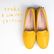 Forever Shoes - Simply The Best in Mustard งานหนังวัวค่ะ รองเท้าผู้หญิง - รองเท้าโลฟเฟอร์ - รองเท้าหนังผญ หนังแท้