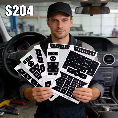 Car Panel Air Condition Switch Button Decals Set For W204 S204 C204 R172 W218 W212 C207 A207 R231 W1