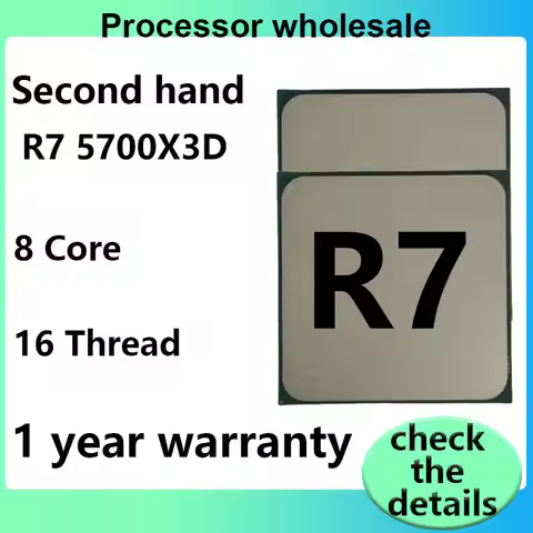 Second-hand processor Ryzen 7 5700X3D CPU 8C16T 3.0-4.1GHz 96MB 3D V-Cache AM4 105W DDR4 B550 X570 g
