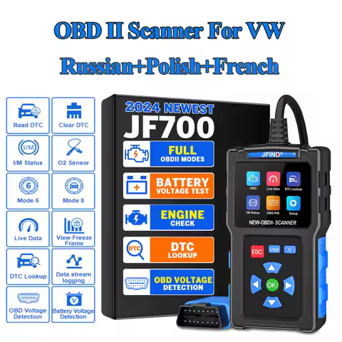 JFIND JF700 For VW OBD2 Car Scanner Engine Fault Code Reader Automobile Diagnostic Tool I/M Ready Te