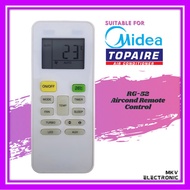 Midea Topaire Aircond Remote Control for Midea Topaire Air Cond Air Conditioner [RG-52]