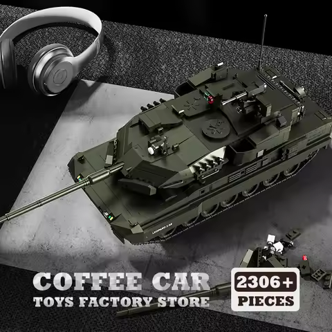 WW2 Heavy Tank Building Blocks Toys Armored Car Model Military Panzer 2A8 MOC Bricks Adults Boys Kid