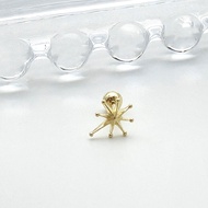 [Mandy] 14K Solid Star Tragus Helix Conch Stud Piercing Earring, 585 Gold, Korean Made Jewelry