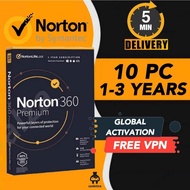 Norton 360 Premium Antivirus Latest Version ORIGINAL 10 Device + VPN and 75GB 100GB CLOUD