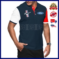 Ford Mustang T Shirt Polo Tshirt T-Shirt Cotton Embroidery Performance Racing Motorsport Fashion Cas