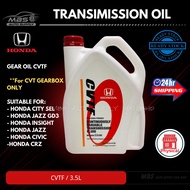 Honda CVTF Auto Oil 3.5L CITY SEL / JAZZ GD3 / CIVIC FB CRZ / INSIGHT HYBRID CVT-F CVT Minyak GearBo